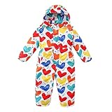 Schneeanzug Kinder Unisex, Schneeoverall Mädchen Jungen, Winddicht Wasserdicht Skianzug mit Kapuze Reißverschluss