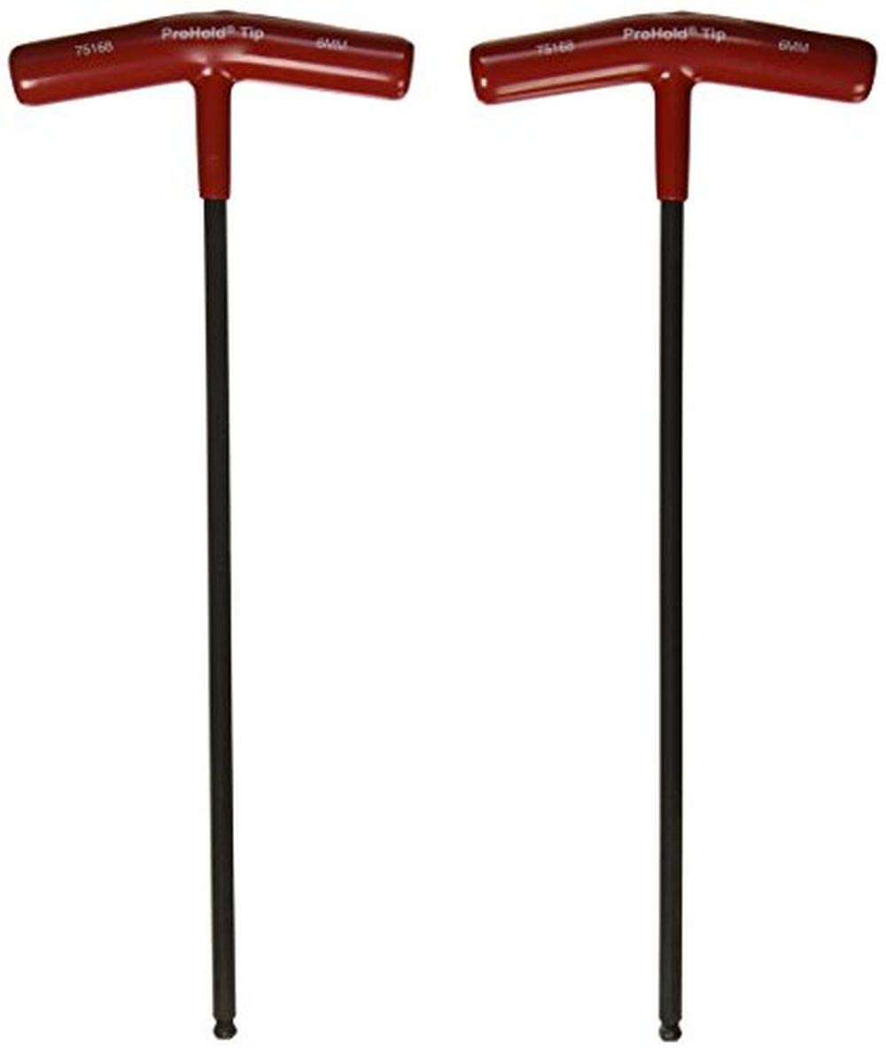 Bondhus 75168 6mm ProHold Tip Ball End T-Handle w/ProGuard Finish,266mm,2PC, multi, one size