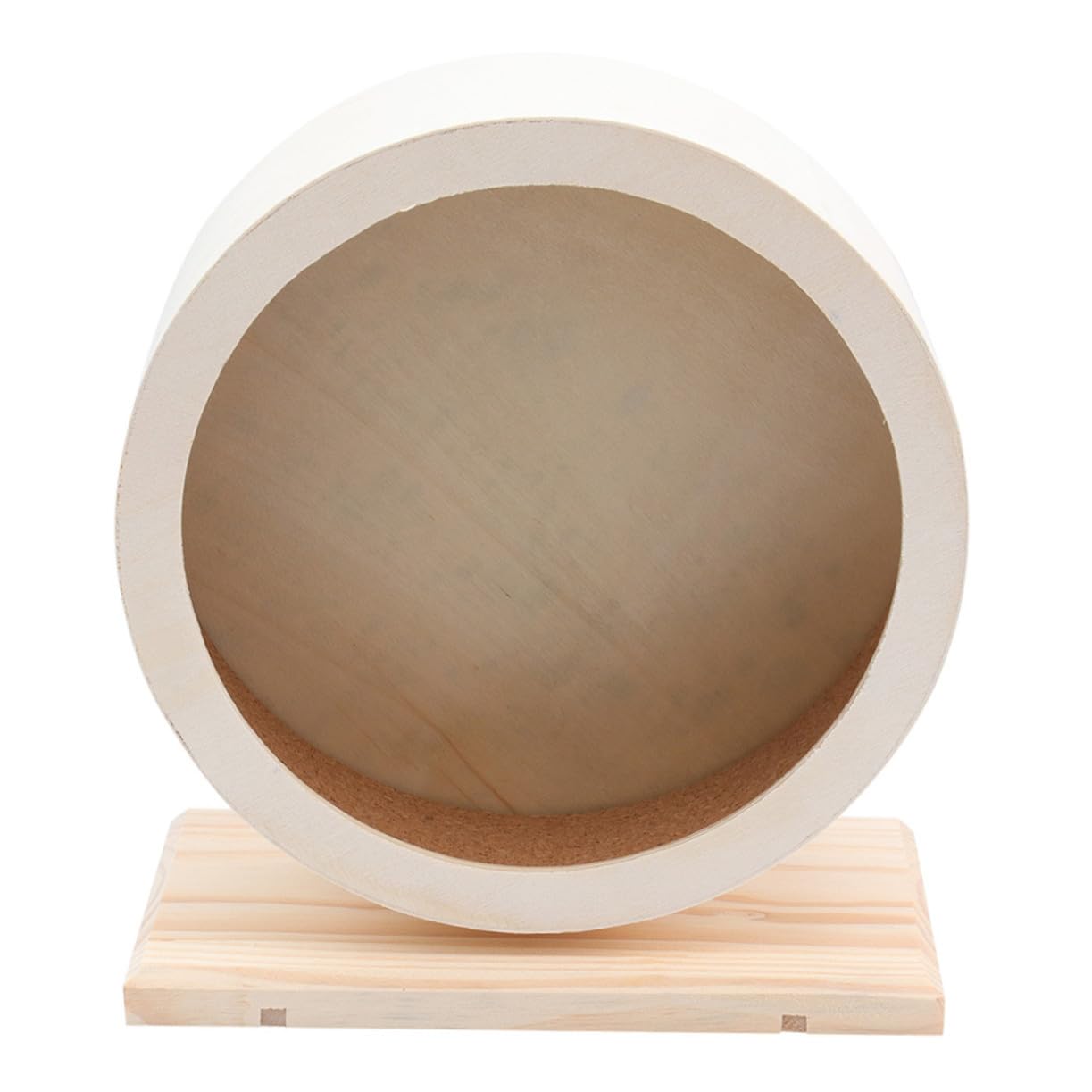 Ruota Corsa per Criceti in Legno Massiccio con Supporto Silenzioso Gioco Sportivo per Cincillà e Piccoli Animali Domestici Accessorio Fitness Notturno senza Rumore per Esercizio e