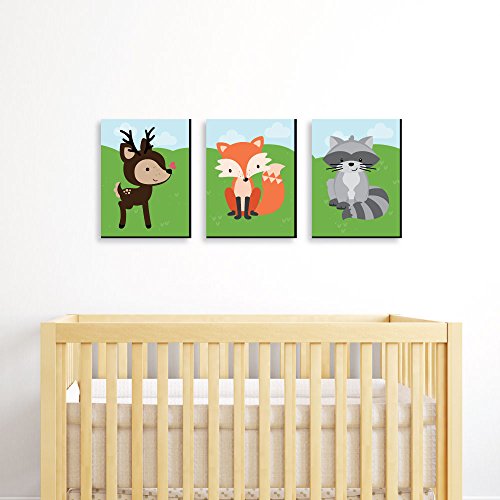 Big Dot Of Happiness Woodland Creatures - Gender Neutral Forest Animal Nursery Wall Art And Kids Room Decorations - Gift Ideas - 7.5 X 10 Inches - Set Of 3 Prints #TOP1