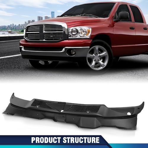 image for PIT66 Vent Cowl Windshield Wiper Grille Panel Compatible with Dodge Ra