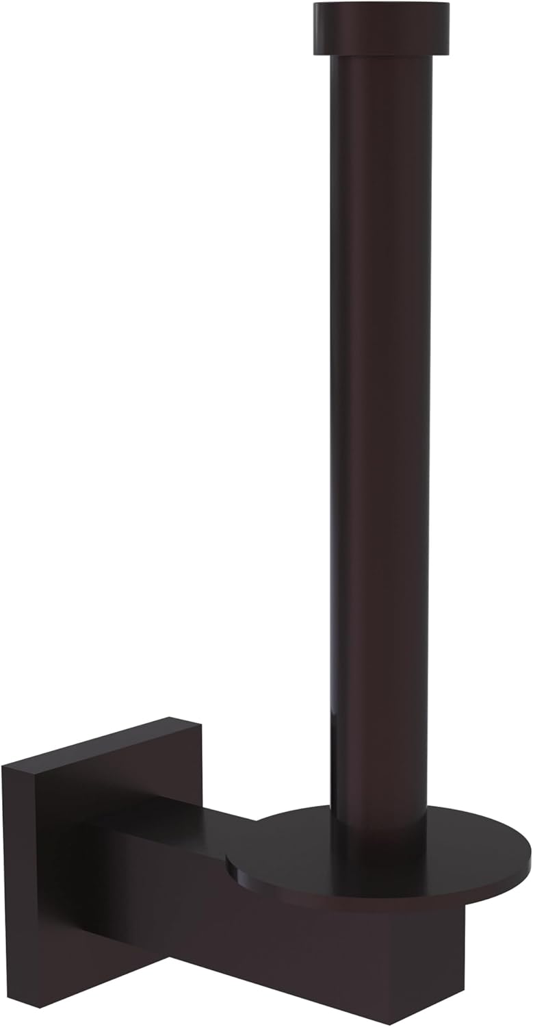 Allied Brass MT-24U-ABZ Montero Collection Upright Toilet Tissue Holder and Reserve Roll Holder, Antique Bronze