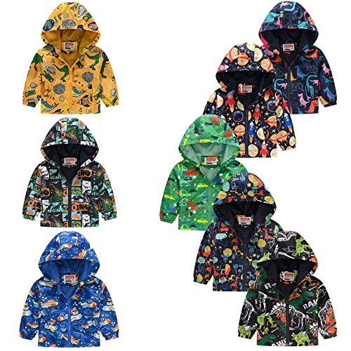 Toddler Boys Girls Floral Printed Coats Windproof Jacket Hooded Trench Lightweight Zipper Hooded Coats Winter Outerwear4