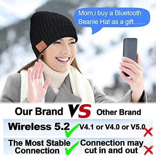 Bluetooth Hat Beanie,Women Mens Novelty Hats Christmas Stocking Stuffers Gifts For Men Teenagers Girls Her Husband Boys Him #TOP3