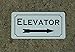 Elevator Right Arrow Metal Sign