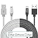 Apple Lightning Cord, iDaye [Apple cable MFi Certified]Nylon Braided Cable for iPhone 5 /5 c / 6 / 6 +/ 6 s, iPod 7, iPad mini, iPad Air / Air 2. (Silvery&Black 3 m/10 ft)