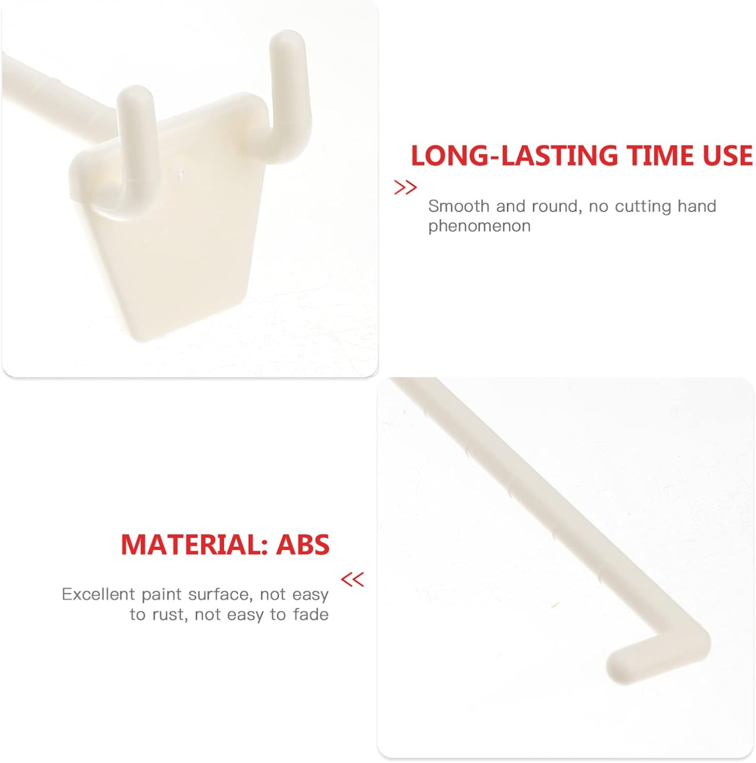 100Pcs Pegboard Hooks Abs Utility Hooks for Tool Organization for Garage Workshop Kitchen and Retail Display Space Saving