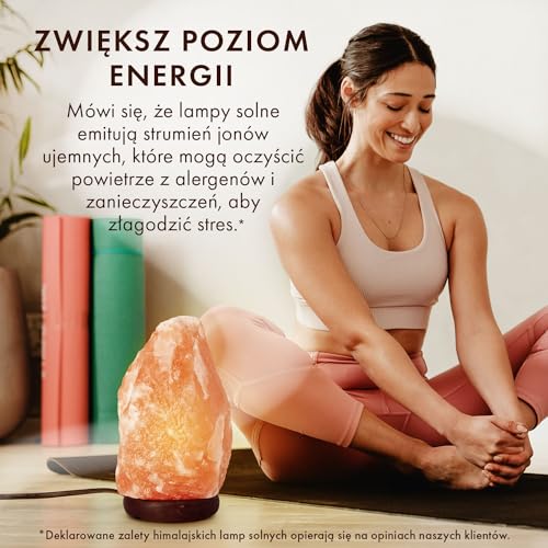 The Body Source Lampa Solna Himalajska Naturalna, Średnia z Przyciemnianym Światłem, Oczyszczacz Powietrza, Dekoracja do