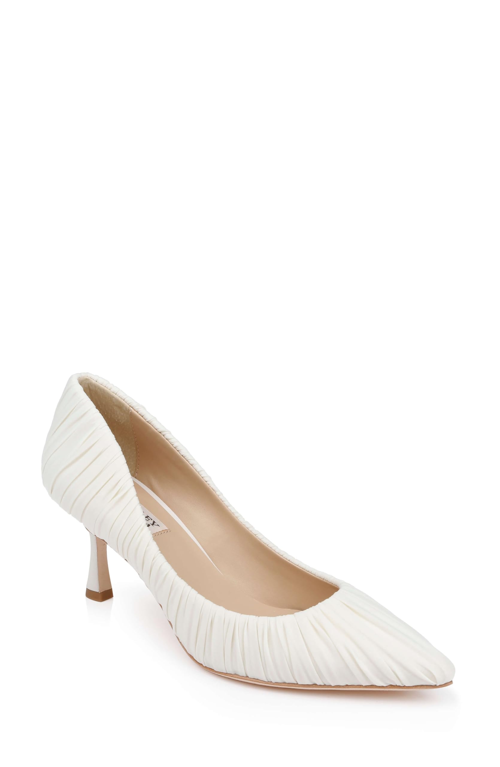 Badgley Mischka Women's Verity Ruched Kitten Heel Pumps