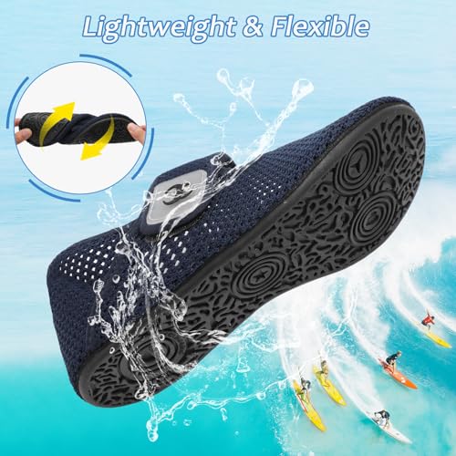 Image of Water Shoes for Women Men Barefoot Beach Swim Aqua Socks Summer Wide Slides Sandals Quick Dry Pool River Sea Sock Shoes