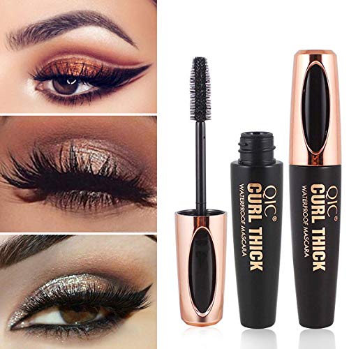 Women 4D Silk Fibre Mascara Eyelash Waterproof Extension Volume Long Lasting for women Mascara (Black-2)