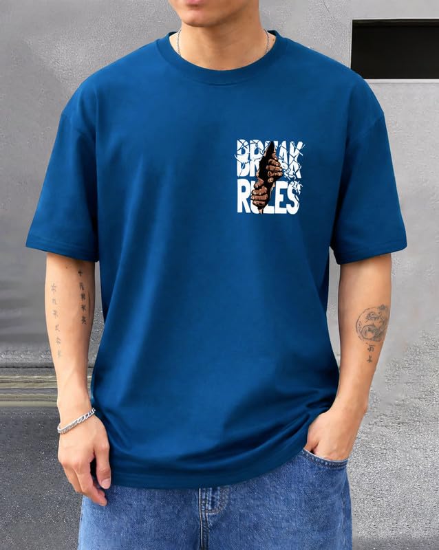 Image of AUSK Baggy Hip-Hop T-Shirt for Men - Graphic Printed T Shirts || Oversized Men Tshirt || T-Shirts