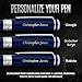 Scriveiner Personalized Midnight Blue Fountain Pen - Stunning Blue Lacquer Luxury Pen, Chrome Finish, German Schmidt Nib (Medium), Best Engraved Pen Gift Set for Men & Women, Name Engraving