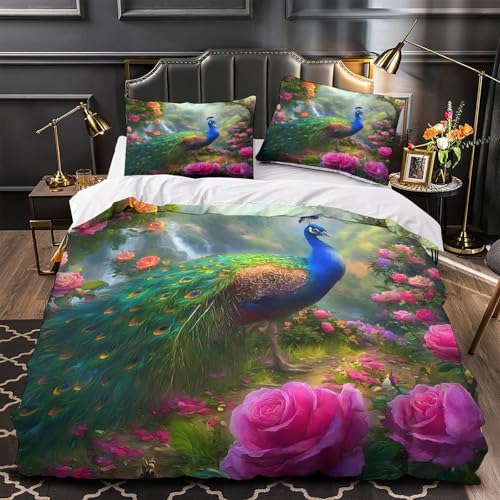 Housse de couette 200x200 microfibre parure de lit 3D effet eau pour garçons filles - 2