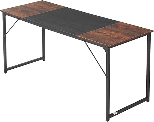 Miniatura 9 de VEVOR Escritorio para computadora, escritorio de oficina para juegos de oficina en casa, mesa moderna y simple con marco de metal para espacio