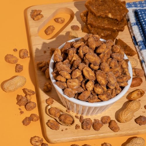 Image of Earthside Farms - Butter Toffee Peanuts, Candied Peanuts, No Sugar Added, Keto Friendly Snack, Non GMO, Plant Protein, Vegan Snack (1oz, 6 pack)