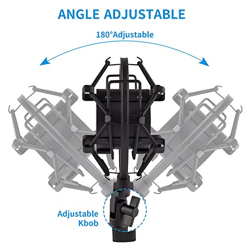 Lyrcro Microphone Shock Mount, Mic Anti-Vibration Suspension Shock Mount Holder Clip For 44Mm-49Mm Diameter Condenser Mic Like Mxl V67G V67I V69M V87 550 Studio 24 V76T Babybottle Sl #TOP2