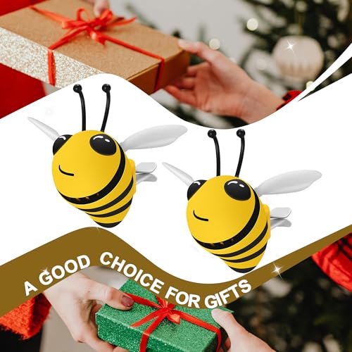 Image of Car Clips Cute Bee Automotive Air Outlet Creative Car Vent Clip Interior Accessories Decor for Men Women (Yellow, 2 Pack)