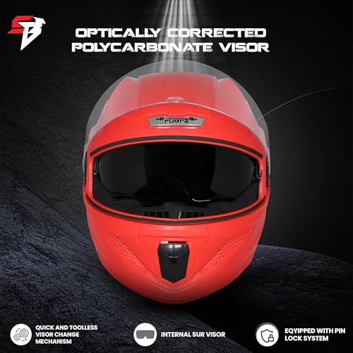 Image of Steelbird SBH-25 Rudra ISI Certified Full Face Helmet for Men and Women