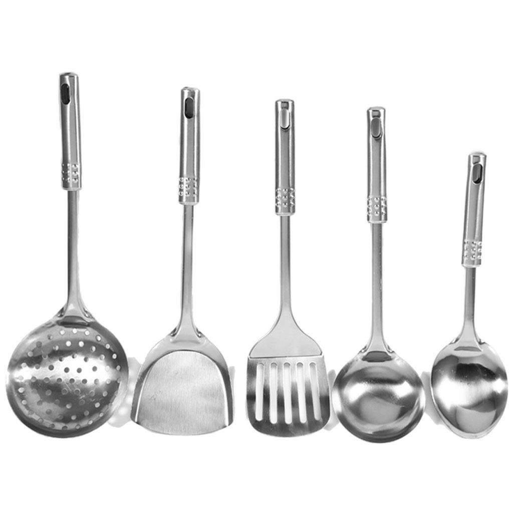 5Pcs/Set Kitchen Utensil Set Stainless Steel Kitchen Tools Multi-Functional Spoons Shovel Spatula Kitchenware Cooking Tool familiar