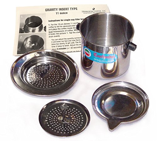 Filtro de café tradicional vietnamita (Phin), 11 onzas, Gravity Insert