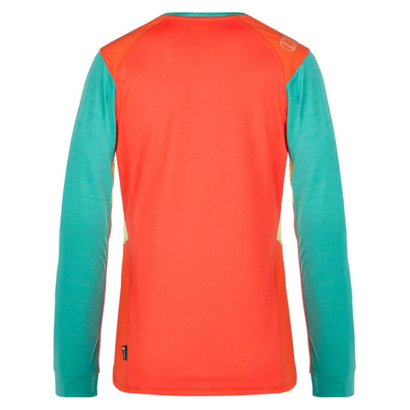 La Sportiva Damen Beyond Long Sleeve W Cherry Tomato t-Shirt, Kirschtomate/Lagoon, S