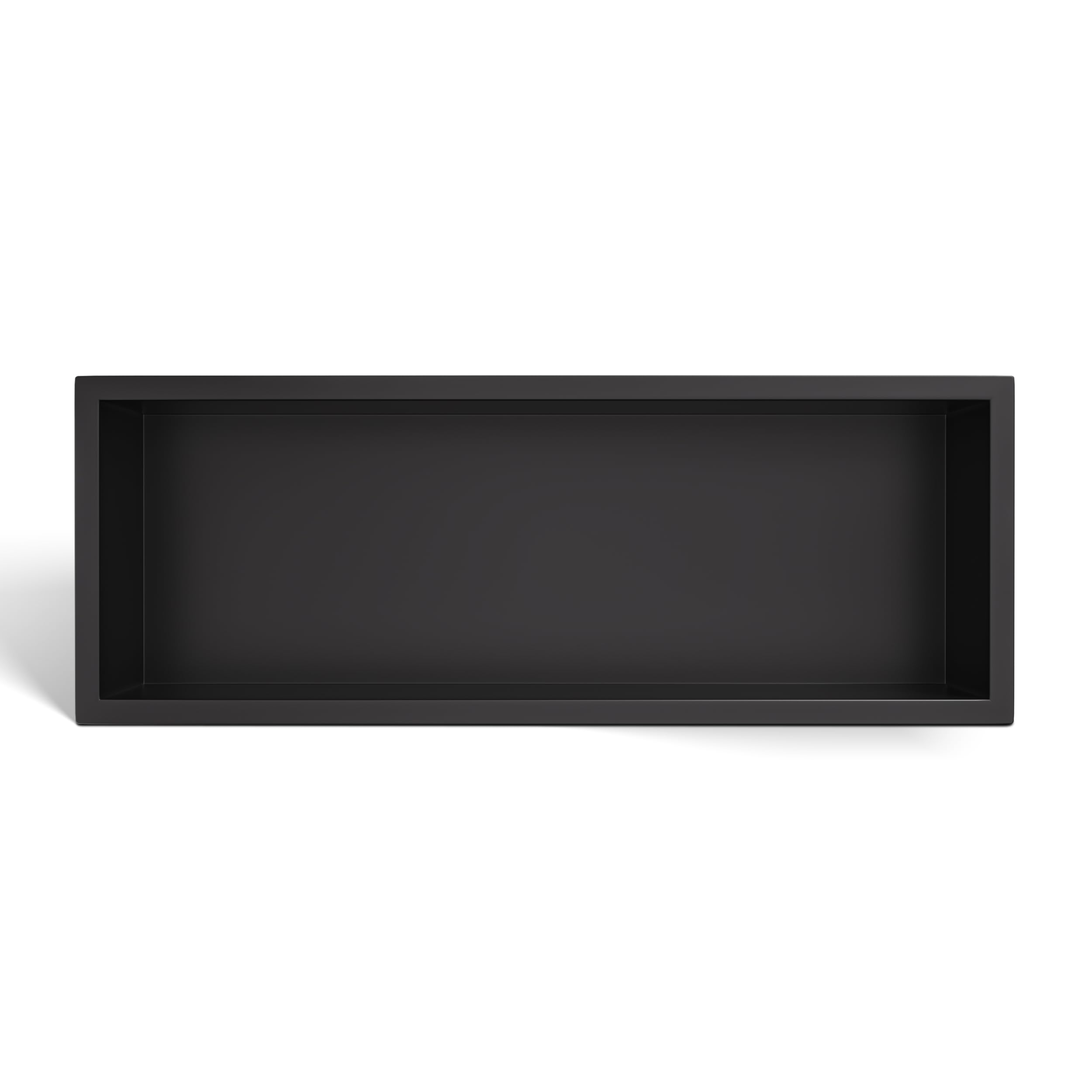 Wall-Box One Nicho de Ducha de Pared de Acero Inoxidable Negro, Impermeable, Instalación de Nicho Flexible, 60x20x10cm, Negro, Nicho para Utensilios de Baño, Sin Azulejos