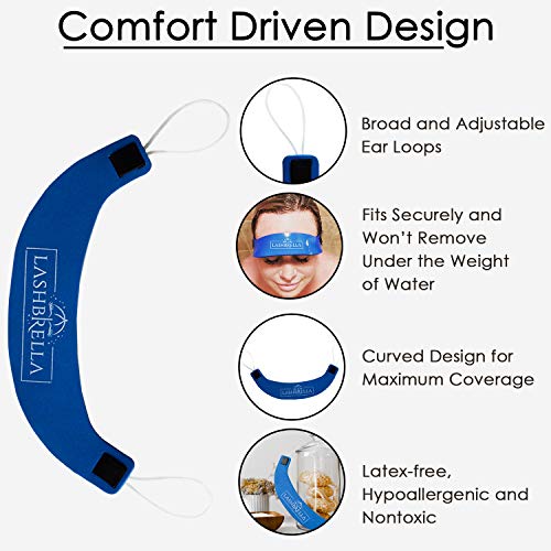 Lashbrella Shower Shield Visor (Dark Blue) - Eyelash Umbrella - Eyebrow Shield Visor for Eyelash Extension, Microblading, Permanent Makeup Aftercare Protection - Thumbnail 4