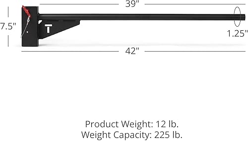Miniatura 6 de Titan Fitness Barra de dominadas juvenil montada en bastidor, se adapta a la serie T-3, X-3 o TITAN, estación de dominadas, barra de entrenamiento,