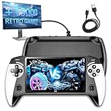 X9 Retro Handheld Spielkonsole mit 5,5-Zoll-HD-IPS-Bildschirm mit Augenschutz,Retro Konsole mit TXT-E-Book,Linux-System,TV-Ausgang,15.000+ Spielen,Externem Gamepad,Musik,2000-mAh-Videospielkonsole