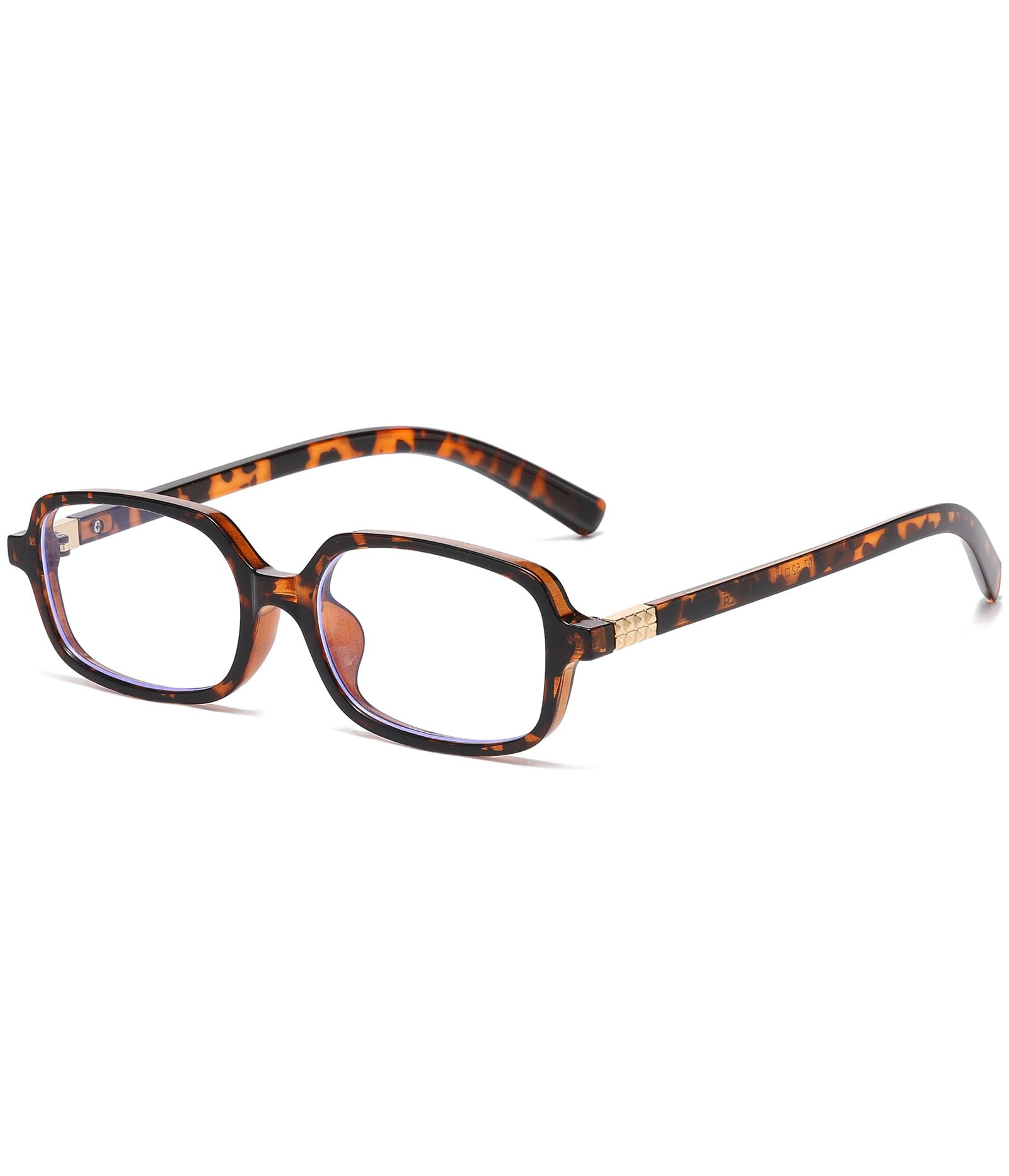 ZIMUSUN Rectangle Glasses for Women Men 90s Small Square Frame Blue Light Glasses Anti Eyestrain