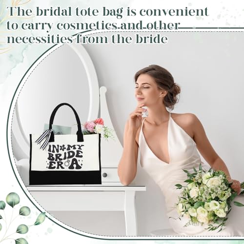 Bolso tote de lona para novia miniatura 5