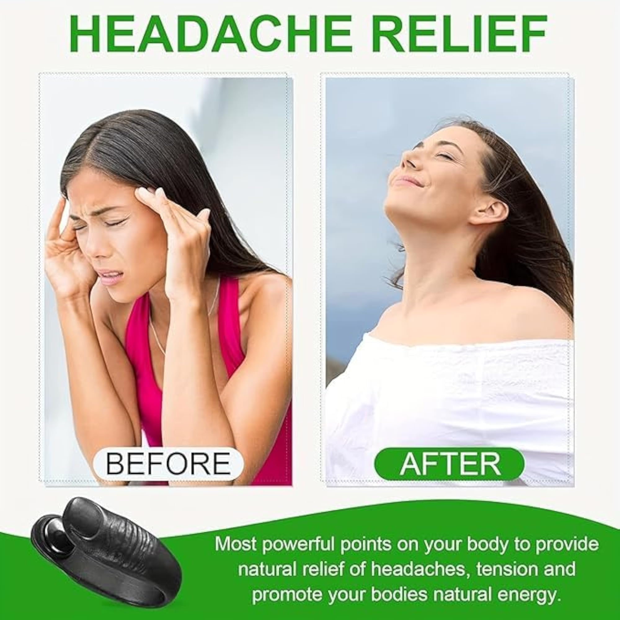 LI4 Acupressure Point Clip for Headache Relief, Lightweight