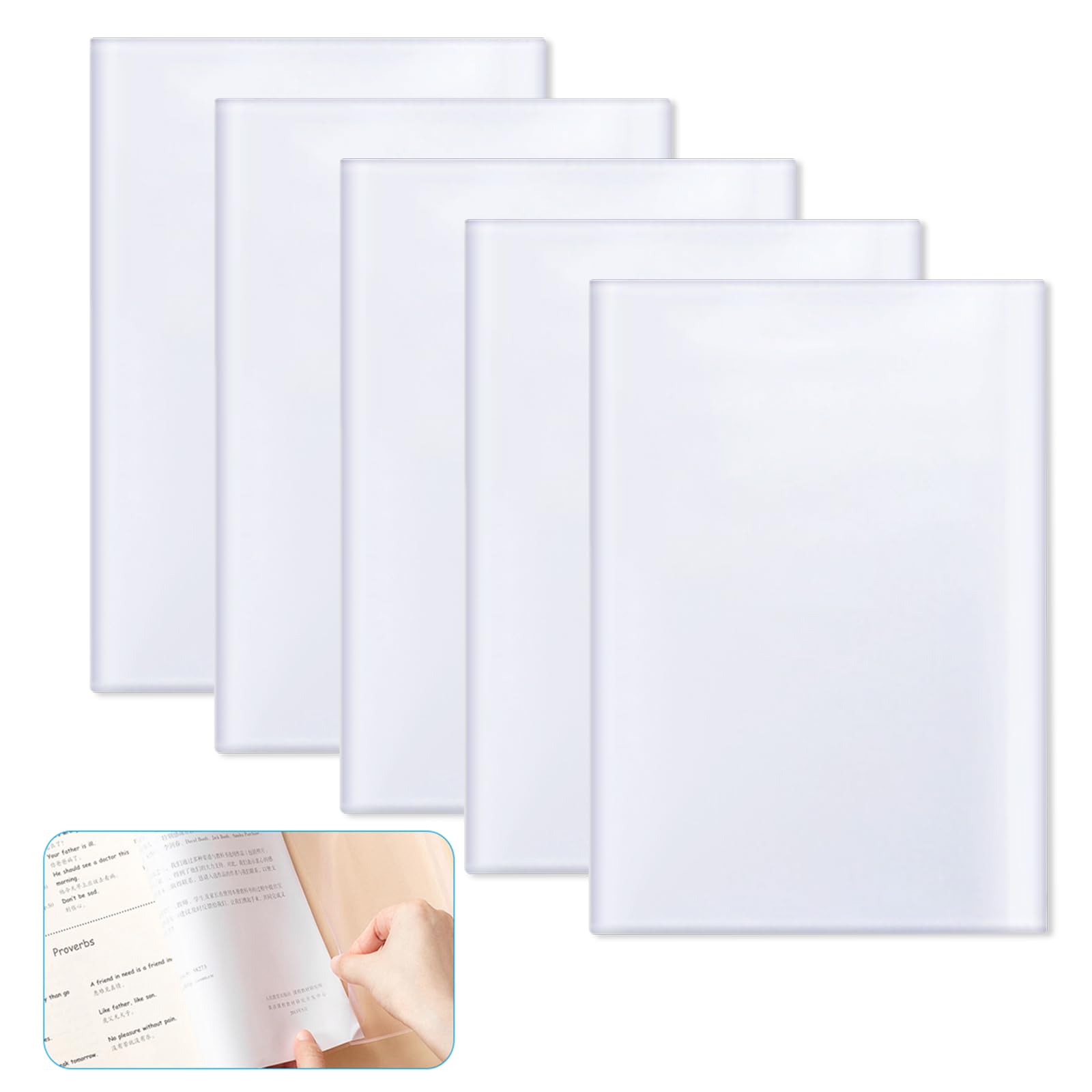 Gsrhzd A5 Book Cover, A5 Book Protector, 5 PCS