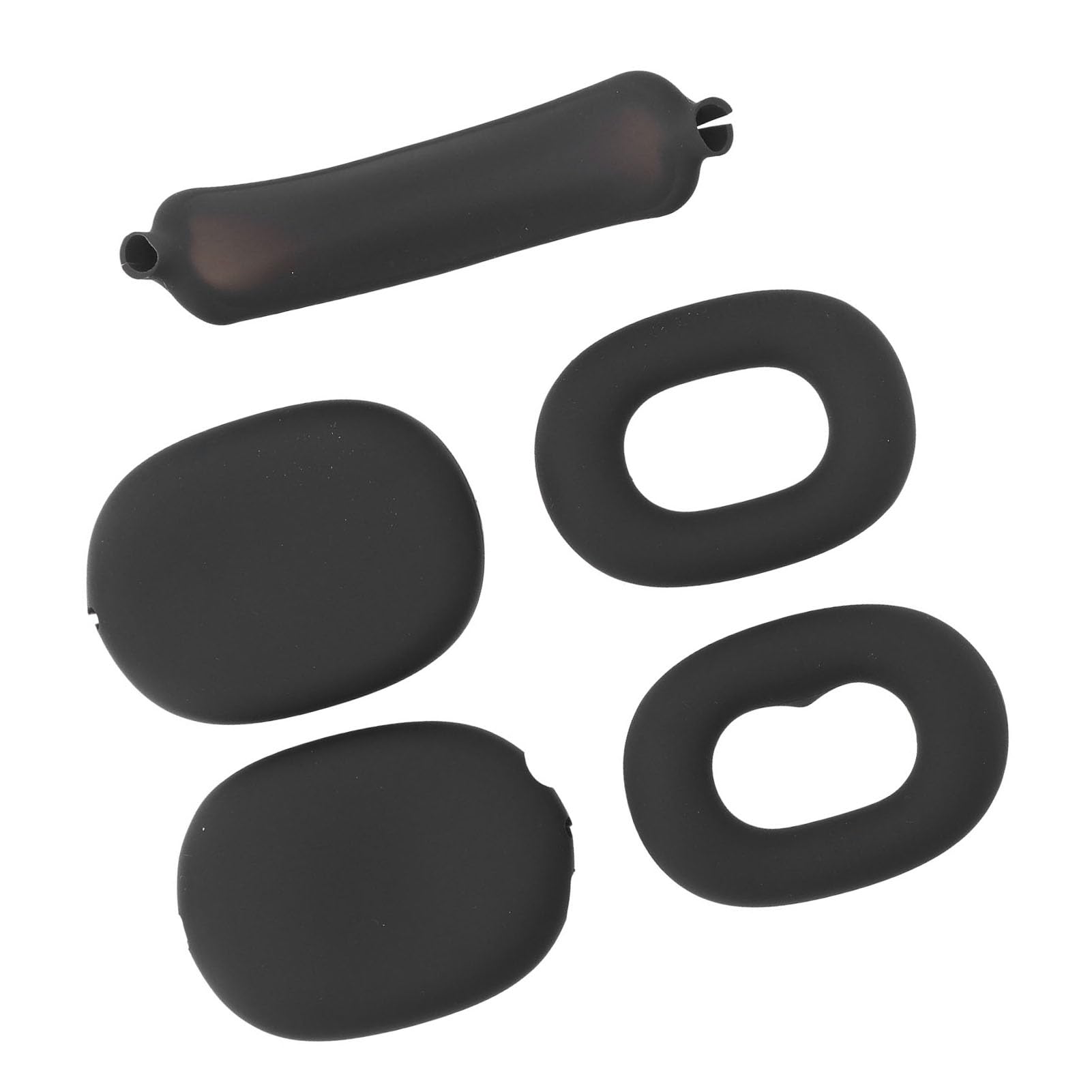 Étui pour écouteurs avec Cache-Oreillettes, étui de Voyage Rigide pour écouteurs, étui de Transport en EVA avec Poche en Filet pour Accessoires, Rangement de Protection Portable (Noire)