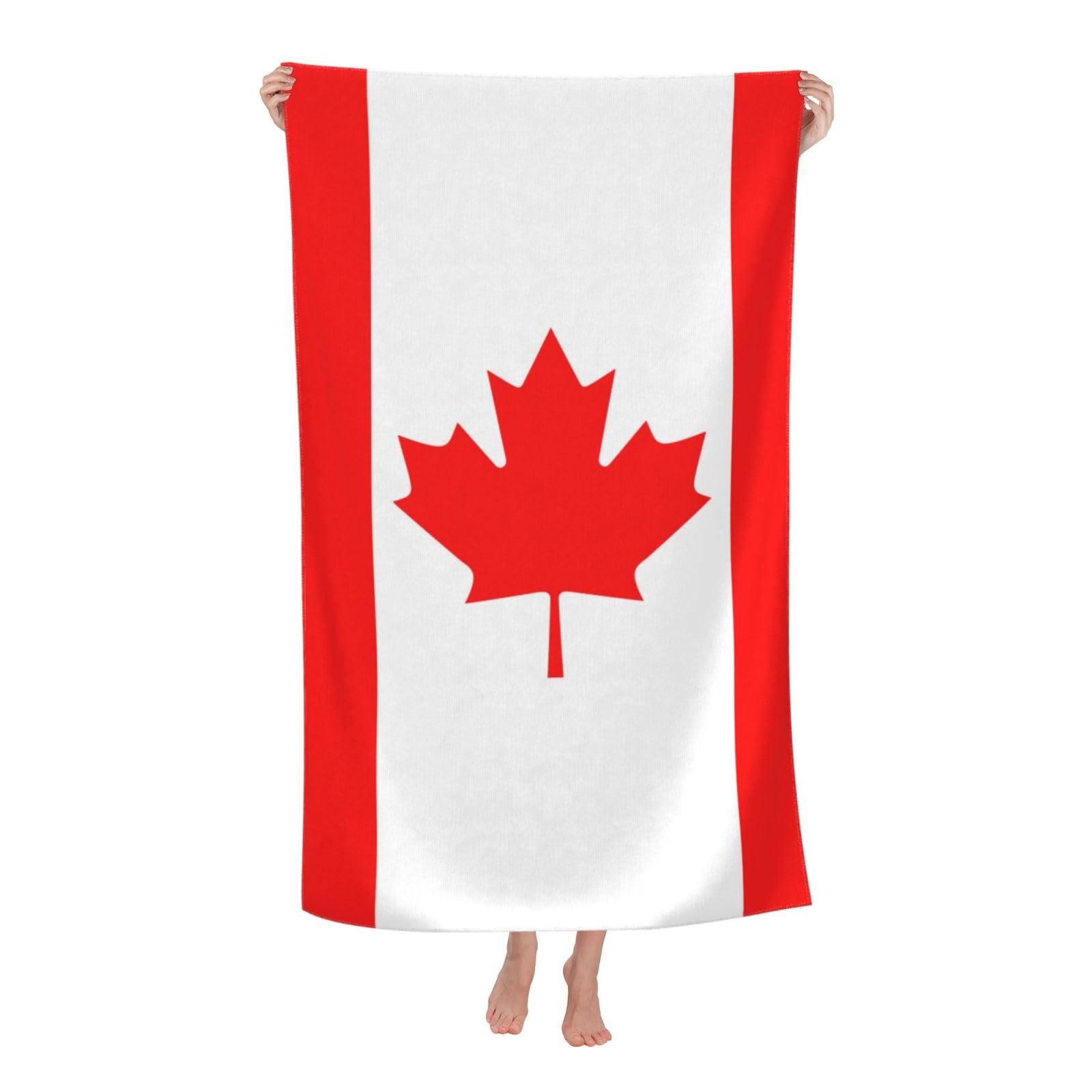 LSRCPD Beach Towel Canada Flag Pattern Microfiber Beach Towels Blanket Oversized Tropical Big Extra Large XL Pool Towels Quick Dry Sandproof for Women Girls Kids