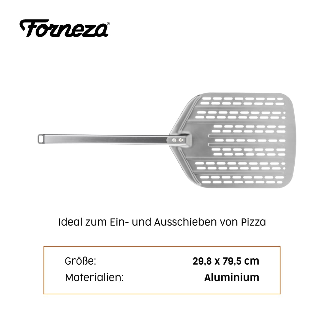 Pizzaschieber perforiert, klappbarer Griff