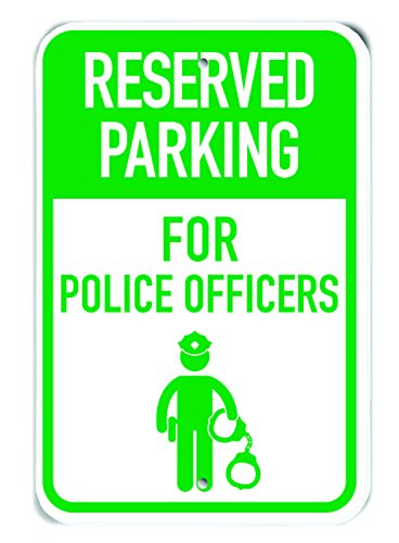 Panneau de signalisation parking police vert plastique rigide 30,5 x 45,7 cm PKRP-0647