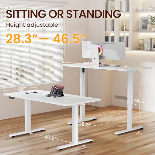 Electric standing desk adjustable