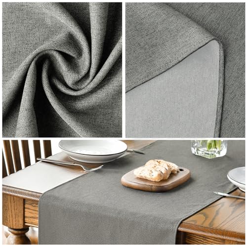 Artoid Mode Light Grey Table Runner, Seasonal Washable Kitchen Dining Table Decoration for Home Party Decor 13x108 Inch by Artoid Mode - Used condition - Image 6