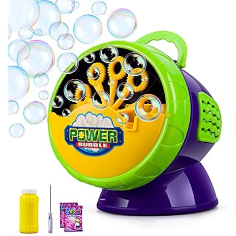 Juboury Bubble Machine, Automatic Bubble Blower for Kids, Bubble Maker 2200+ Per Minute Bubble Machine for Parties, Weddings, Indoor and Outdoor Activities Cover