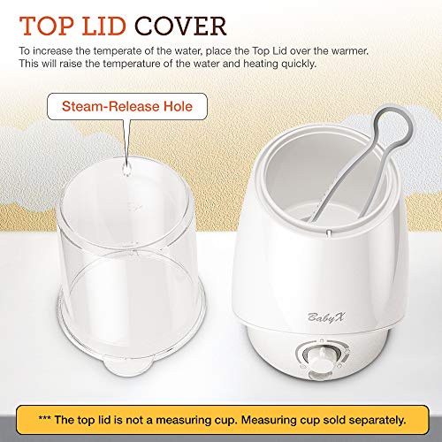 Babyx Fast Bottle Warmer For Breastmilk, Infant Formula, Baby Food Heater Quickly Warm And Sterilizer, Sanitize Pacifiers And Fits Most Bottle Size [Built-In Smart Temp. Controller] #TOP6
