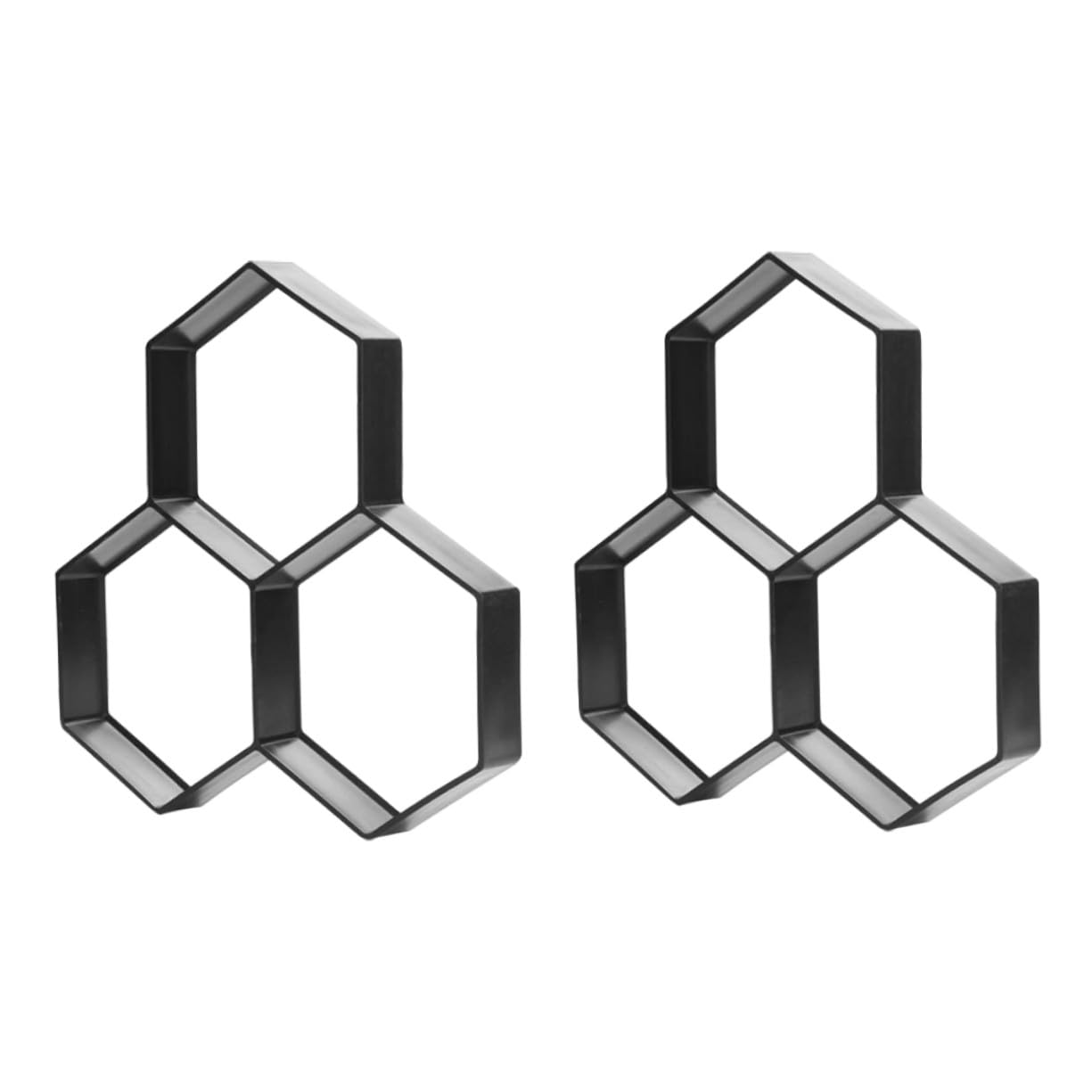 2 piezas Molde para Adoquines de Jardín de Plástico Reutilizable Molde Hexagonal para Baldosas de DIY Herramienta Manual para y Patios Fácil de Limpiar y Usar