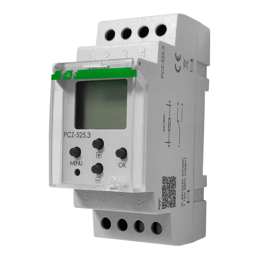 Temporizador semanal de 2 kanale Reloj Programador Temporizador de 24 – 264 AC on Off Noche con función de Pausa Dos kanale PCZ de 525.3 F & F 6219 6271