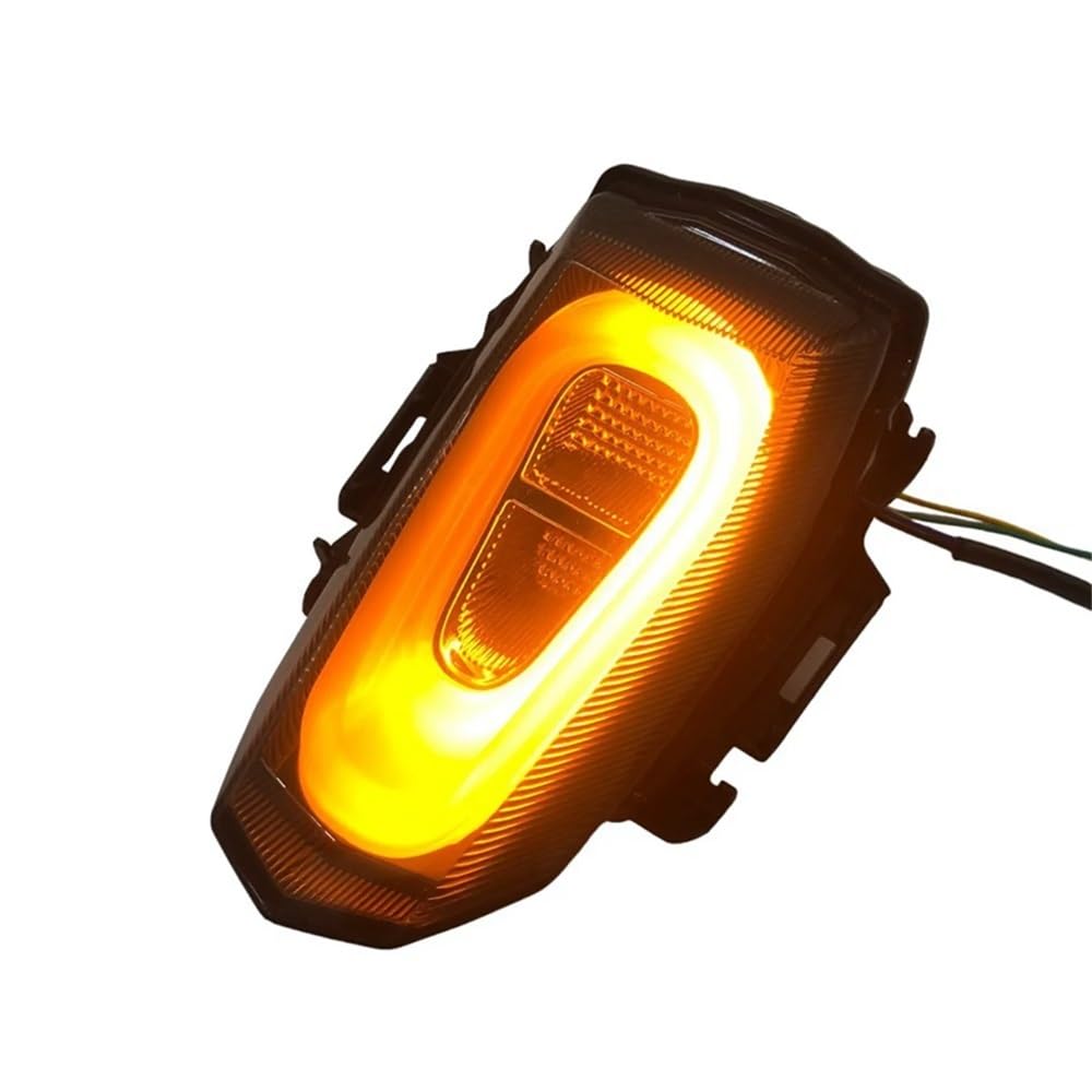 luz freno motocicleta Luz de freno trasera LED dinámica para motocicleta, luz intermitente (negra) para R15 V3 2017-2022 V4 R15M 2023