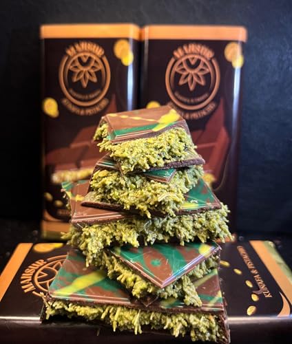 MANSUR Pistachio Knafeh Chocolate Bar