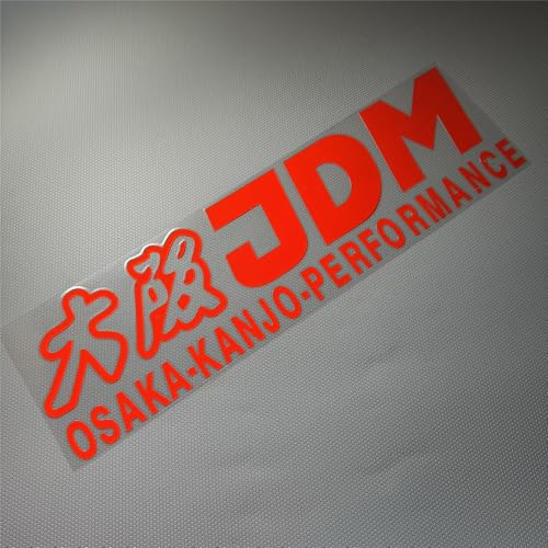 Image of Car Styling Vinyl Sticker for JDM Osaka Performance Decal Auto Front Rear Windshield Window Applique (Red, 80cmx20cm)