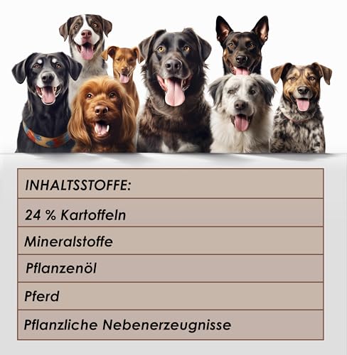 123... Hund dabei! - Kaurollen XXL 50er Tray (Pferd) - Dentalkaurolle - Getreidefrei - Vorteilspaket - Kaustangen für Hunde - Kausticks - Zahnpflege - Kaurollen für Hunde