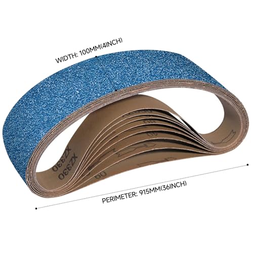 Image of 10-Piece Premium 4 x 36 Inch Zirconia Sanding Belts 40-400 Grit