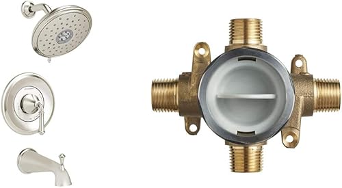 Miniatura 2 de American Standard TU052502.002 Delancey - Moldura para bañera y ducha con cartucho de equilibrio de presión, 2.5 GPM, cromo pulido